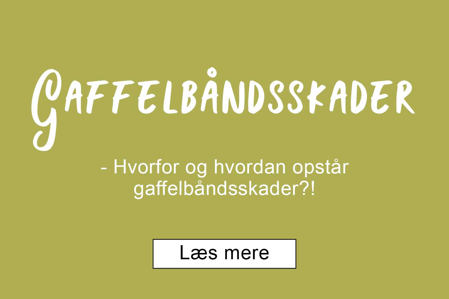 Gaffelbåndsskade